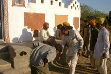Khuri: il y peu de touristes cette anne et l'on tire au sort qui conduira le dromadaire
